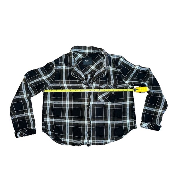 Rails Kellen Womens Long Sleeve Soft PJ Button Down Kalamata Black Size S - Picture 4 of 7